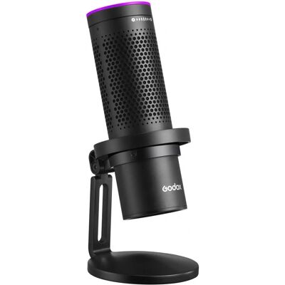 Microphone RGB Godox EM68X - Condensateur, Contrôle via application, Podcasting - Publicité Microphone RGB Godox EM68X - Condensateur, Contrôle via application, Podcasting - Publicité