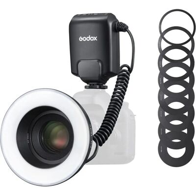 Godox ML-150II Macro-ringflitser - Universeel, Verstelbaar, Compatibel 49-77mm Godox ML-150II Macro-ringflitser - Universeel, Verstelbaar, Compatibel 49-77mm