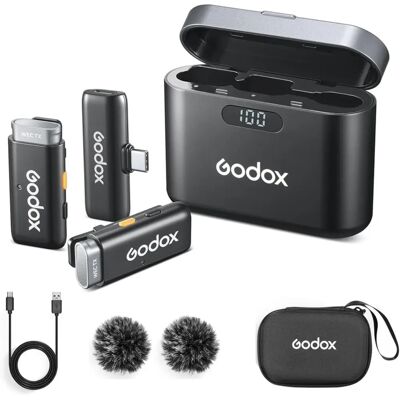 Godox WES USB C Transmitter Receiver Kit - Mikrofon Godox WES USB C Transmitter Receiver Kit - Mikrofon