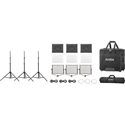 Godox P120BI K2 LED Világítási Szett - Stúdió Panel Godox P120BI K2 LED Világítási Szett - Stúdió Panel