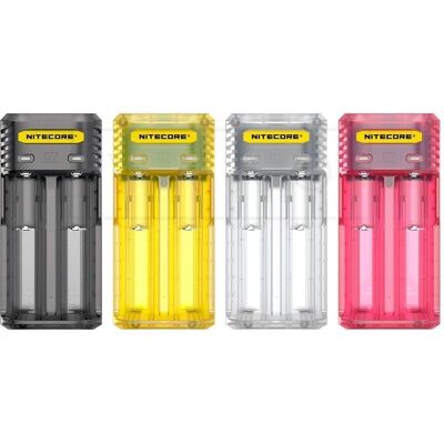 Nitecore Q2 Ladegerät - Schnell, 2 Schächte, 4 Farben Nitecore Q2 Ladegerät - Schnell, 2 Schächte, 4 Farben