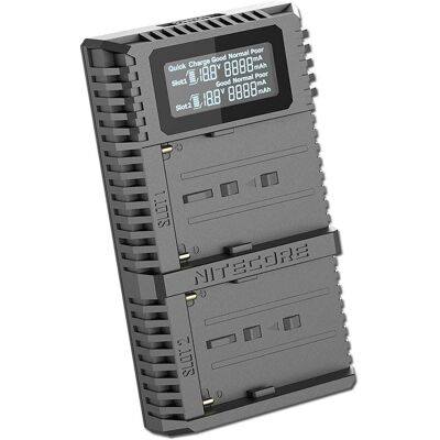 Nitecore Dupla Akkumulátor Töltő Sony NP-F sorozathoz - Gyors USB-C töltés Nitecore Dupla Akkumulátor Töltő Sony NP-F sorozathoz - Gyors USB-C töltés