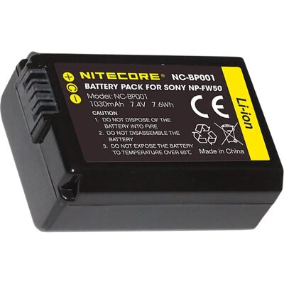 Nitecore Sony NP-FW50 Akkumulátor - 1030mAh Kamera Áramellátás Nitecore Sony NP-FW50 Akkumulátor - 1030mAh Kamera Áramellátás