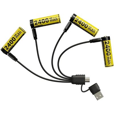 Nitecore NH2400 - Zestaw 4 baterii litowo-jonowych do ładowania Nitecore NH2400 - Zestaw 4 baterii litowo-jonowych do ładowania