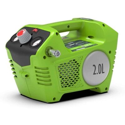 Compresseur d'air Greenworks GD24AC - 40 L/min, 8 bar - Publicité Compresseur d'air Greenworks GD24AC - 40 L/min, 8 bar - Publicité