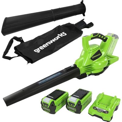 Greenworks GD40BV - GD40BVK (2x Baterias/ 1 Carregador) Greenworks GD40BV - GD40BVK (2x Baterias/ 1 Carregador)
