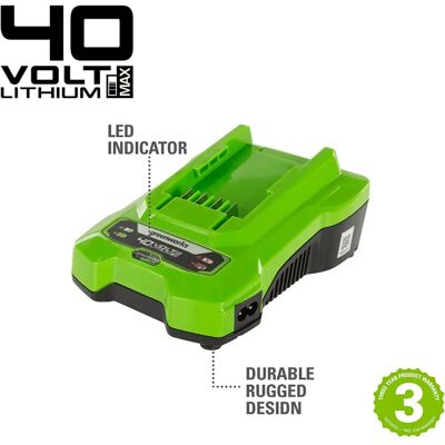 Greenworks G40UC kabelloses Werkzeug Akku - 40V Allzweck-Ladegerät Greenworks G40UC kabelloses Werkzeug Akku - 40V Allzweck-Ladegerät