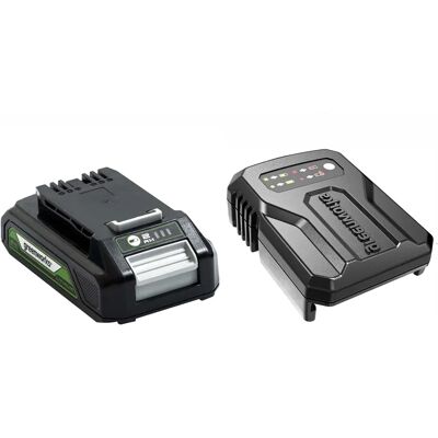 Greenworks G24B2 24V 2Ah Batería y Cargador - Kit de Batería y Cargador Greenworks G24B2 24V 2Ah Batería y Cargador - Kit de Batería y Cargador