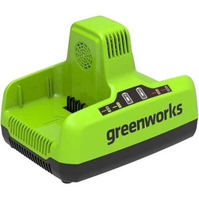 Greenworks 60V Dual Slot Charger - Fast Charging - Compatible with All 60V Batteries Greenworks 60V Dual Slot Charger - Fast Charging - Compatible with All 60V Batteries