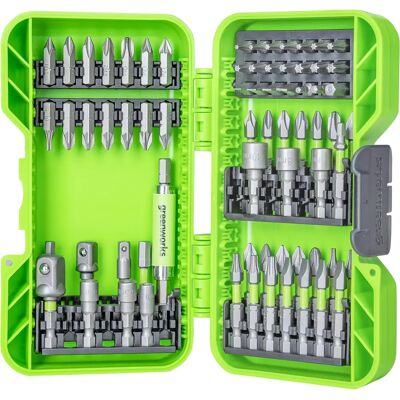 Greenworks 70-delige Impact Rated Bits Set - Compatibel met draadloze boormachines Greenworks 70-delige Impact Rated Bits Set - Compatibel met draadloze boormachines