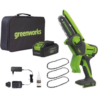 Greenworks GD48MCS10XK2 - Potatore a batteria - 48V 2Ah Greenworks GD48MCS10XK2 - Potatore a batteria - 48V 2Ah