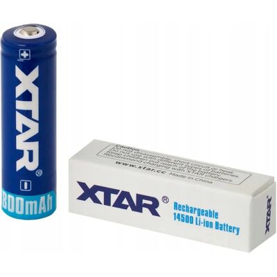 Pile Lithium Rechargeable 14500 Xtar 3,7V 800mAh - Pour lampes de poche hautes performances - Publicité Pile Lithium Rechargeable 14500 Xtar 3,7V 800mAh - Pour lampes de poche hautes performances - Publicité