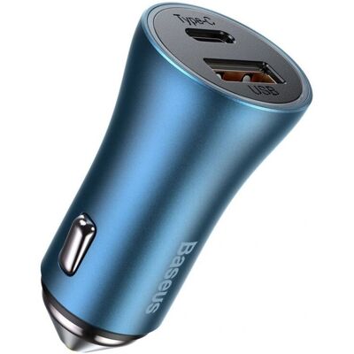 Chargeur voiture Dual USB-C Baseus bleu - 40W Charge rapide Chargeur voiture Dual USB-C Baseus bleu - 40W Charge rapide