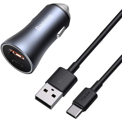 Carregador de carro Baseus TZCCJD-0G - Carregamento rápido duplo 40W Carregador de carro Baseus TZCCJD-0G - Carregamento rápido duplo 40W