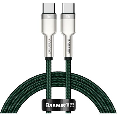 Cable USB-C de 2m de Baseus Verde - Carga rápida y transferencia Cable USB-C de 2m de Baseus Verde - Carga rápida y transferencia
