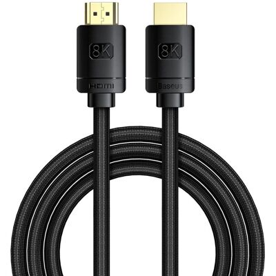 Baseus HDMI-Kabel 2,1 8K 2m Schwarz Baseus HDMI-Kabel 2,1 8K 2m Schwarz