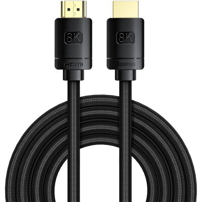 Cablu HDMI Baseus 3m - suportă 8K, HDMI 2.1, negru, argintiu Cablu HDMI Baseus 3m - suportă 8K, HDMI 2.1, negru, argintiu