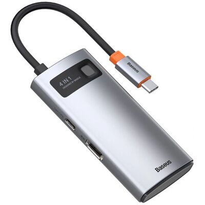 Baseus Ezüst 4 az 1-ben USB-C Hub Dock - 4K HDMI, 5Gb/s, 100W Baseus Ezüst 4 az 1-ben USB-C Hub Dock - 4K HDMI, 5Gb/s, 100W