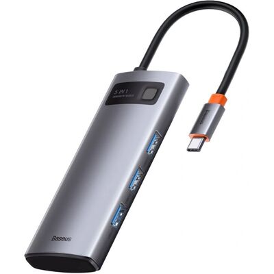 Baseus Metal Gleam Series 5 az 1-ben Hub - USB-C Docking Station Baseus Metal Gleam Series 5 az 1-ben Hub - USB-C Docking Station