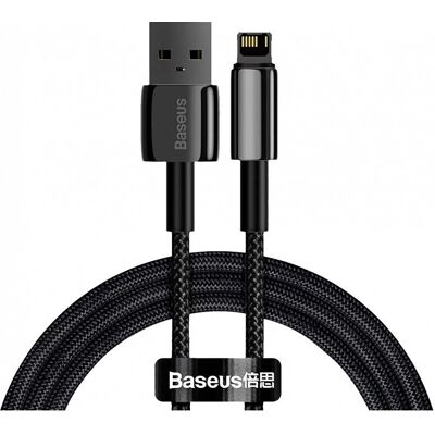 Baseus Tungsten Gold USB-A a Lightning 1m - Fekete Baseus Tungsten Gold USB-A a Lightning 1m - Fekete