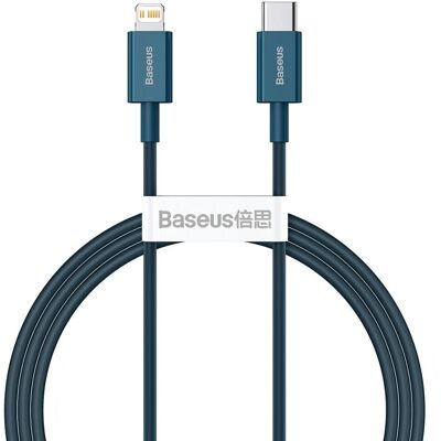 Baseus Blauer Lightning USB-C Kabel - 1m Baseus Blauer Lightning USB-C Kabel - 1m