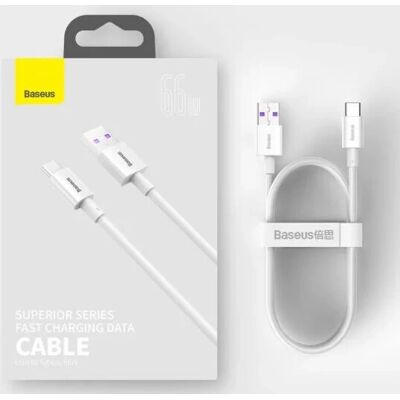 Baseus Weißes USB-C 1m Schnellladekabel Baseus Weißes USB-C 1m Schnellladekabel