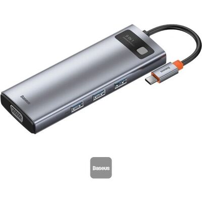 Baseus 9-in-1 Laptop Dock - USB-C, HDMI, VGA, SD, MicroSD Baseus 9-in-1 Laptop Dock - USB-C, HDMI, VGA, SD, MicroSD