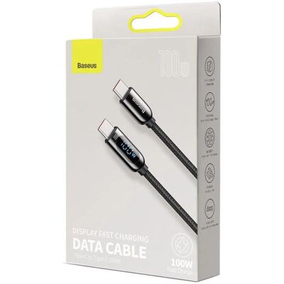 Kabel USB-C Baseus z Miernikiem Mocy - Szybkie Ładowanie 100W Kabel USB-C Baseus z Miernikiem Mocy - Szybkie Ładowanie 100W