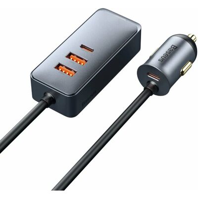 Baseus autós töltő hosszabbítóval - 120W Gyors töltés több porttal Baseus autós töltő hosszabbítóval - 120W Gyors töltés több porttal