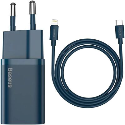 Baseus Kicsi 20W Gyors töltő USB-C - Lightning kábellel - Kék Baseus Kicsi 20W Gyors töltő USB-C - Lightning kábellel - Kék