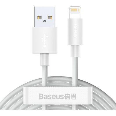 Baseus TZCALZJ-02 Kaapeli - Valkoinen - 1.5m - USB A Lightning Baseus TZCALZJ-02 Kaapeli - Valkoinen - 1.5m - USB A Lightning