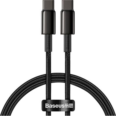 Kabel USB C Baseus - 1m Černá - Rychlé nabíjení 100W Kabel USB C Baseus - 1m Černá - Rychlé nabíjení 100W