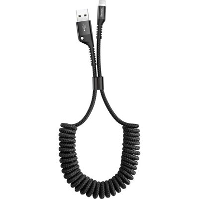 Baseus CALSR-01 Lightning kábel - Rugós 2A 1m Fekete Baseus CALSR-01 Lightning kábel - Rugós 2A 1m Fekete
