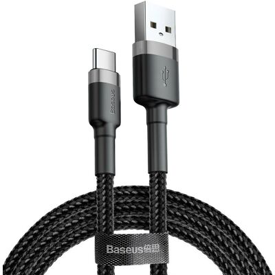 Baseus Cafule USB-kaapeli - 0,5m - Musta - Tukee nopeaa latausta Baseus Cafule USB-kaapeli - 0,5m - Musta - Tukee nopeaa latausta