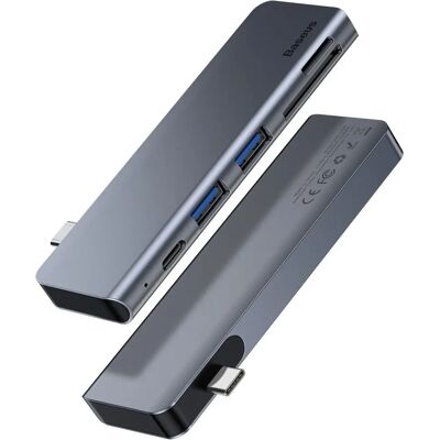 Baseus CAHUB-K0G Laptop Dockingstation - USB 3.2, Grau Baseus CAHUB-K0G Laptop Dockingstation - USB 3.2, Grau