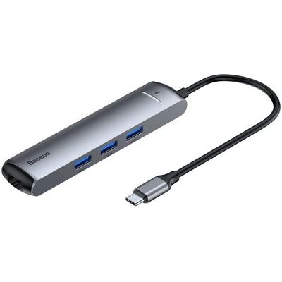 Baseus CAHUB-J0G Laptop Dock - 3x USB 3.0, 4K HDMI, RJ45, 87W PD Baseus CAHUB-J0G Laptop Dock - 3x USB 3.0, 4K HDMI, RJ45, 87W PD