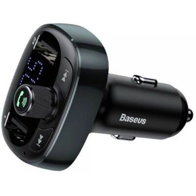 Baseus Bluetooth FM Sender mit Doppel-USB - Auto-Ladegerät - Schwarz Baseus Bluetooth FM Sender mit Doppel-USB - Auto-Ladegerät - Schwarz