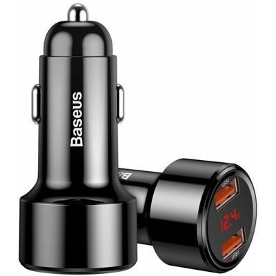 Baseus BS-C20A Dual USB Autoladegerät - 45W Schnellladung, Digitalanzeige Baseus BS-C20A Dual USB Autoladegerät - 45W Schnellladung, Digitalanzeige