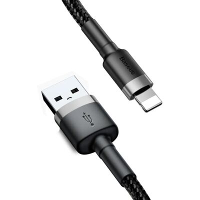 Baseus CALKLF-RG1 Lightning-Kabel - 3m Grau/Schwarz Baseus CALKLF-RG1 Lightning-Kabel - 3m Grau/Schwarz