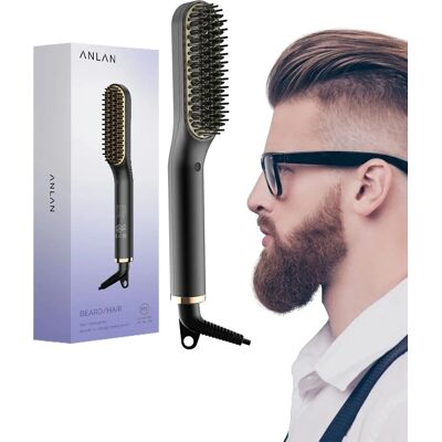 ANLAN Baardstrijkborstel - Keramische multifunctionele styler voor heren ANLAN Baardstrijkborstel - Keramische multifunctionele styler voor heren