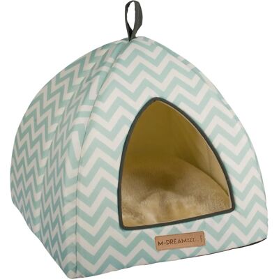 M-PETS Tipi pour chat Tasmania Bleu & Blanc 40 x 40 x 35 cm - Publicité M-PETS Tipi pour chat Tasmania Bleu & Blanc 40 x 40 x 35 cm - Publicité