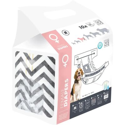 M PETS Damenhündinnen Windeln - 30-42,5cm Taille - 4-10kg - 12h Schutz M PETS Damenhündinnen Windeln - 30-42,5cm Taille - 4-10kg - 12h Schutz