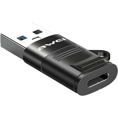 Awei CL-13 USB-Adapter - USB-C/USB-A - Schwarz Awei CL-13 USB-Adapter - USB-C/USB-A - Schwarz