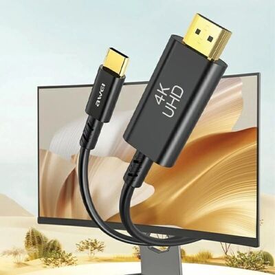 Kabel USB-C do HDMI AWEI 4K - 0,10m - Kabel Wideo Kabel USB-C do HDMI AWEI 4K - 0,10m - Kabel Wideo