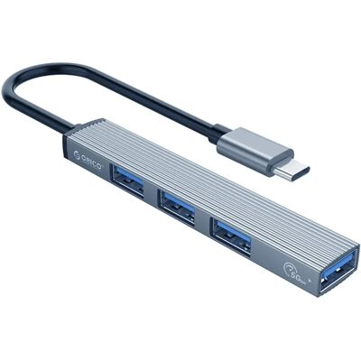 Orico USB-Hub - AH-13-GY - 4 Ports - USB-C/Ethernet Orico USB-Hub - AH-13-GY - 4 Ports - USB-C/Ethernet