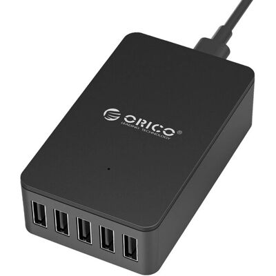 Ładowarka USB Orico CSE-5U 40W - Czarna Ładowarka USB Orico CSE-5U 40W - Czarna