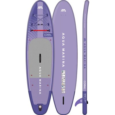 Aqua Marina Coral 10'2" Tavola da Paddle Gonfiabile - Allround, Viola Aqua Marina Coral 10'2" Tavola da Paddle Gonfiabile - Allround, Viola