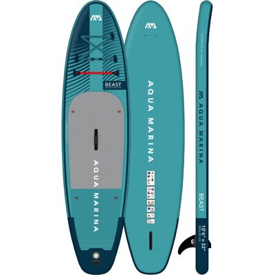 Aqua Marina Beast Gris clair Turquoise Stand Up Paddle - Kayak gonflable - Publicité Aqua Marina Beast Gris clair Turquoise Stand Up Paddle - Kayak gonflable - Publicité