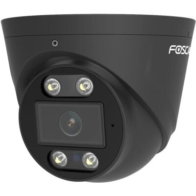 Cámara de Seguridad IP PoE Negra de 8 MP con Focos y Sirena - Exterior Cámara de Seguridad IP PoE Negra de 8 MP con Focos y Sirena - Exterior