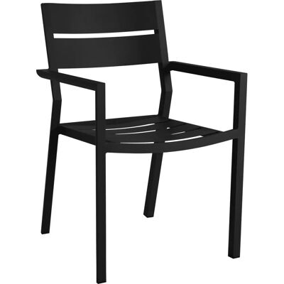 Brafab Delia Gartensessel - Schwarz - Stapelbar, Aluminium Brafab Delia Gartensessel - Schwarz - Stapelbar, Aluminium